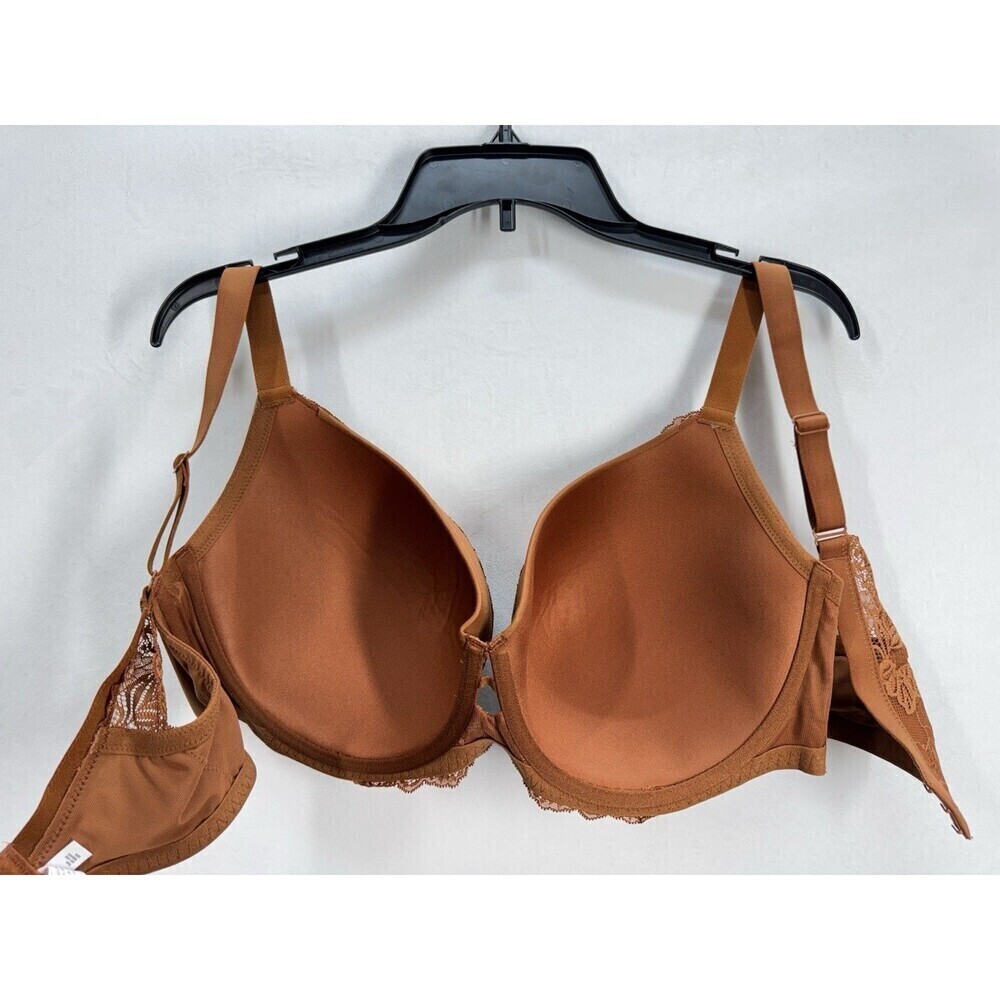 Auden Lightly Lined Balconette Underwire Bra Size 40DDD Brown Lace Underwire - Picture 4 of 8